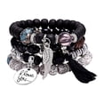 thumbnail image 1 of lionlar Bohemian Stackable Bead Bracelet Adjustable Bracelet Stretch Bracelet for Dating E, 1 of 9