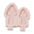 thumbnail image 2 of Molde para hornear de temporada rosa, de grado alimenticio, antiadherente, de silicona, para hacer tú mismo, con forma de hongo de dibujos animados, para fondant, utensilio de cocina, 2 of 8