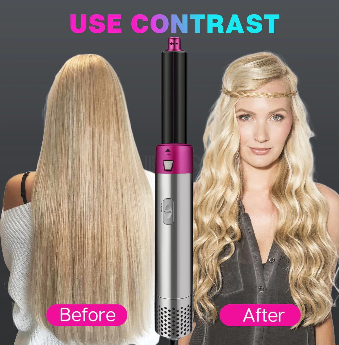 Magic Styler 4-in-1 Airstyler, Magicstyler Air Styler, Curling Iron Brush Air Curler Air Styler Wrap, Auto Wrap Curlers, Multi Hair Styler for Fast Hairstyle (Purpl)
