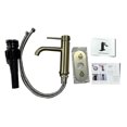 thumbnail image 5 of Single Handle Bathroom Faucet Lavatory Faucet Stainless Steel Single Hole-T10, Brushed Gold, 5 of 6