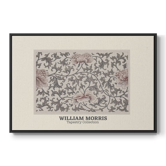 Vintage Abstract Print-XLVI Framed in Black Wood Gallery Wrapped Canvas 17 in. x 25 in.