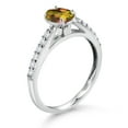 thumbnail image 3 of Gem Stone King 10K White Gold Mango Mystic Topaz and White Lab Grown Diamond Soitaire Engagement Ring for Women (1.38 Cttw, Oval 7X5MM, Gemstone Birthstone, Available in Size 5, 6, 7, 8, 9), 3 of 4