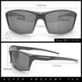 thumbnail image 3 of SA106 Sport Wrap Sunglasses UV400 Mirror Lens Lightweight Active Eyewear Black Blue Frame - Blue Mirror Lens, 3 of 7