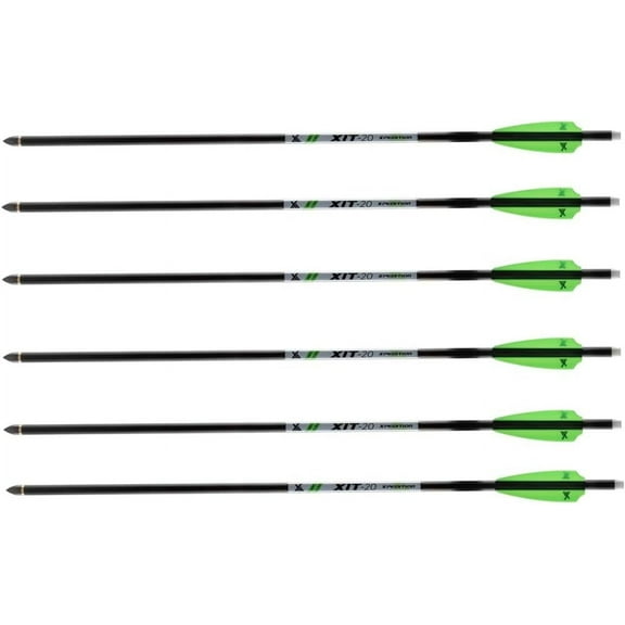 Xpedition Archery XIT-20 Crossbow Bolts 6-Pack, Six Carbon Shaft Bolts Recommended for Use with Scrapeline 390X, Trophy 410X, Xtraction 400X, and Xpedite 420 Crossbows