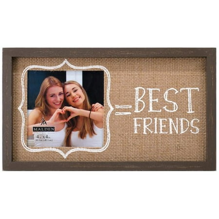 Malden Best Friends Burlap Picture Frame (Best Place To Print Professional Photos)