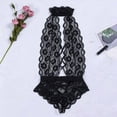 thumbnail image 3 of Ozmmyan Sexy Lingerie for Women, Plus Size Lace Sheer Snap Crotch Pajamas Lace Teddy One Piece Babydoll Sexy Mini Bodysuit for Women Naughty for Play, Gift, on Clearance, 3 of 9
