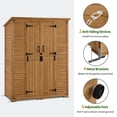 thumbnail image 7 of MCombo Large Outdoor Storage Shed with 6 Shelves, Outside Tool Wooden Storage Cabinet, 1738, 7 of 7