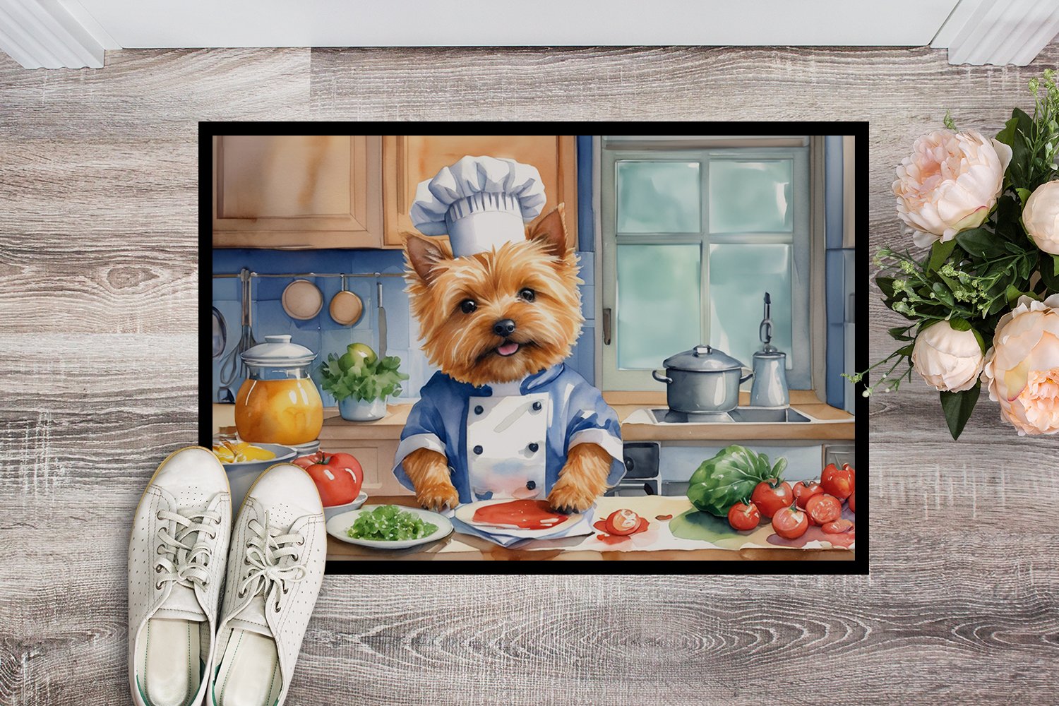 Carolines Treasures DAC6292JMAT 24 x 36 in. Norwich Terrier The Chef Doormat