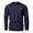 Navy, variant on YODETEY George Men’s Textured Crew Neck Sweatshirt with Long Sleeve, Big and Tall Heavyweight Mens Knit Pullover Sweater , Beige,Size XXL