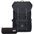 thumbnail image 1 of KAUKKO Mochila Escolar de Viaje para Universidad flexible con portátil para 15",22L(Lino/Negro) KAUKKO  EP5-2-BLACK(2PC), 1 of 5