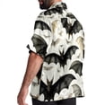 thumbnail image 3 of Bats Men's Short Sleeve Hawaiian Shirt, Casual Printed Button Down Beach Tops for Summer, Spread Collar Mens Shirts Unisex, 3 of 6