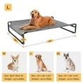 thumbnail image 5 of Veehoo Original Cooling Elevated Dog Bed, Raised Dog Cot with Washable Mesh, Large, Black Silver, 5 of 9