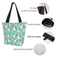 thumbnail image 3 of Bingfone Panda Bathing Women Shoulder Tote Bags Casual Bag Ladies Shopping Handbag, 3 of 6