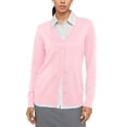 thumbnail image 3 of Uvplove Women Long Sleeve Soft Basic Knit Cardigan Sweater,Pink,S-3XL, 3 of 12