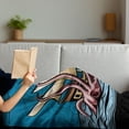 thumbnail image 3 of Octopus Ship Soft Flannel Fleece Blanket, Kraken Sailing Pirate Ship with Squid Sea Monster Adventure, Cozy Plush for Indoor and Outdoor Use, 60" x 80", Charcoal Grey and Multicolor, by Ambesonne, 3 of 5