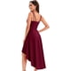 thumbnail image 4 of Vestido de cóctel para mujer con tirantes finos, corte alto bajo, corte A, para jóvenes, adolescentes, invitadas a la boda, vestidos de dama de honor sin mangas, vestido de fiesta sexy, 4 of 5