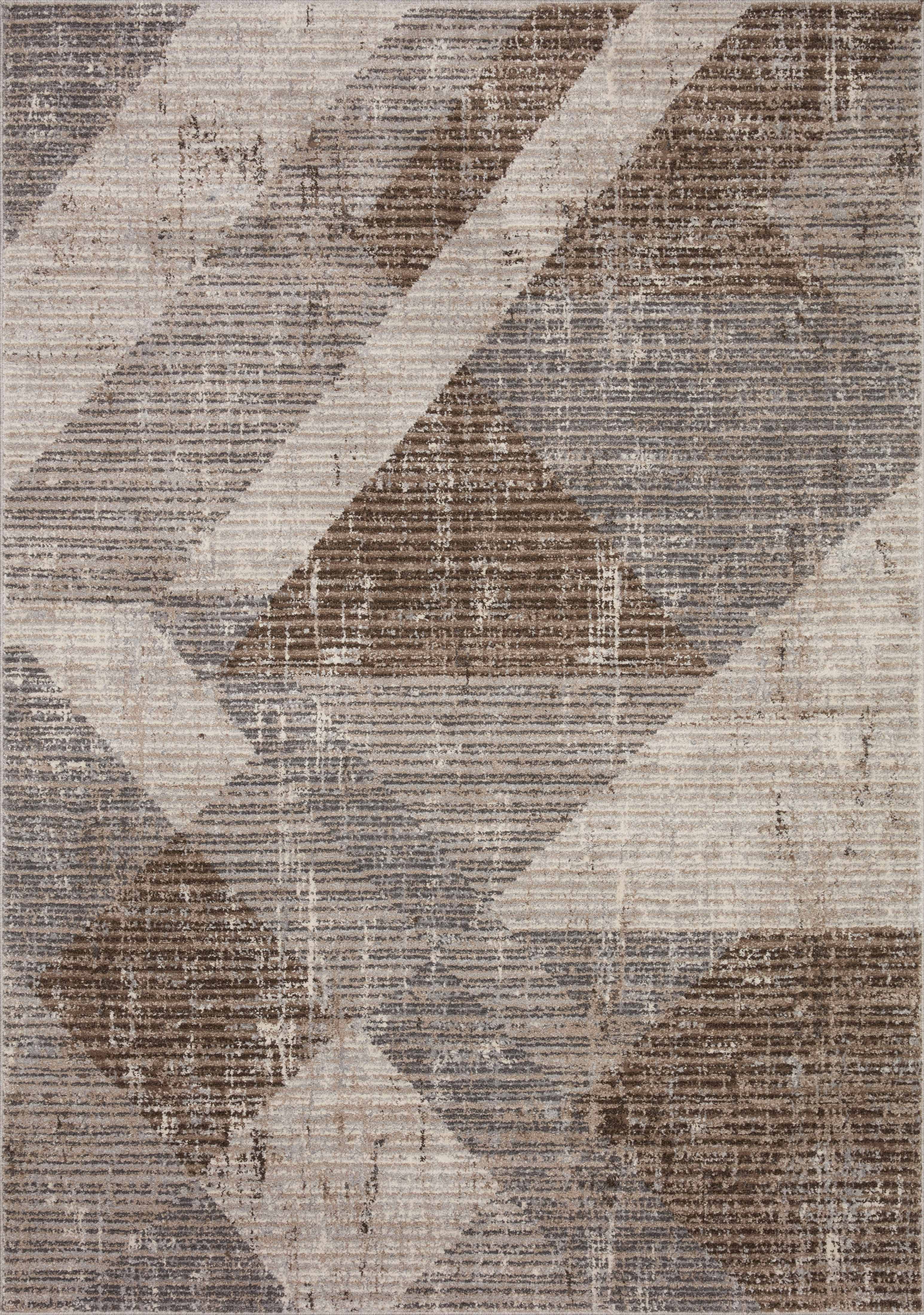 Loloi Austen AUS-04 Geometric Stone / Bark Area Rug 3'-11" x 5'-7"