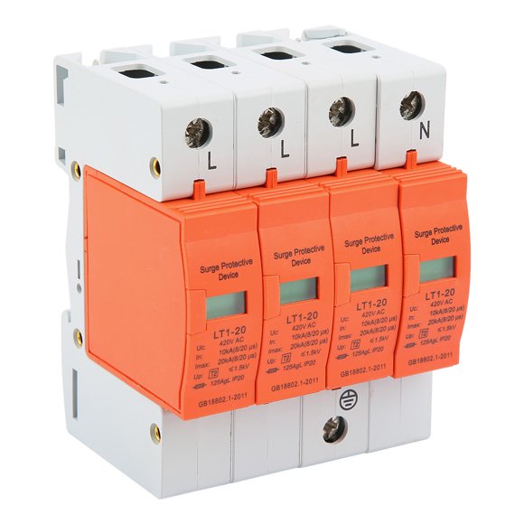 Protector contra Sobretensiones Jadeshay Dispositivo Pararrayos 4P 20KA 420vAC