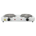 thumbnail image 1 of Electric Countertop Stove 2000W 2 Burner Easy Operation Overheat Protection Portable Cooking Stove US Plug 110V for Home RV, 1 of 5