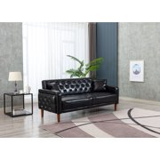 CoSoTower 2047Black Pu Leather Sofa Bed