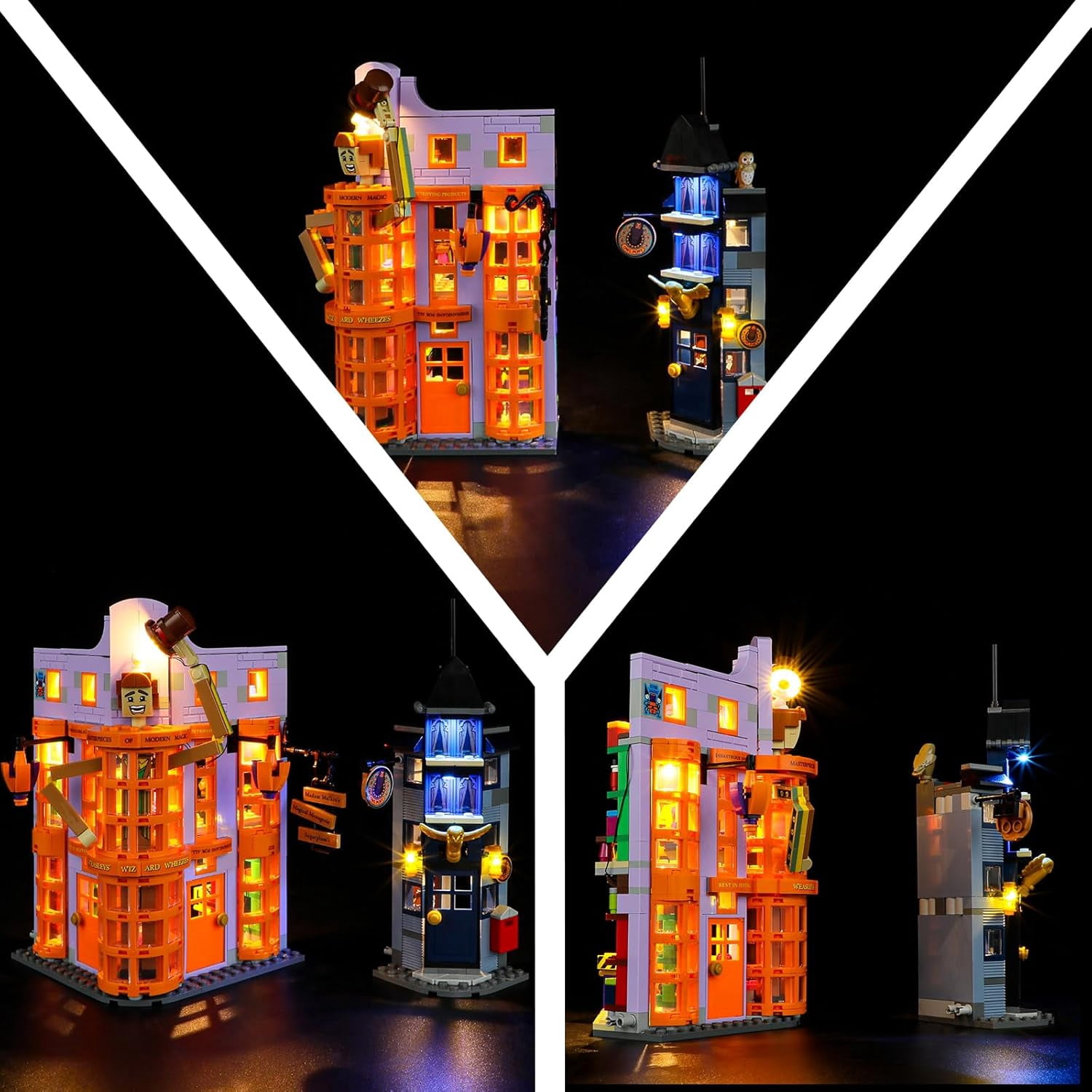 LED Light Kit for Lego 76422 Diagon Alley: Weasleys' Wizard Wheezes Set, Compatible with Lego 76422 Building Blocks Model(Not Include Blocks Set)