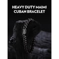 thumbnail image 6 of Bandmax 7MM Black Cuban Chain Bracelet for Men 7.5" Stainless Steel Hand Bracelets Special Father's Day Birthday Gift with Card To Your Love, 6 of 9