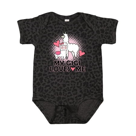 

Inktastic My Gigi Loves Me Llama Gift Baby Girl Bodysuit