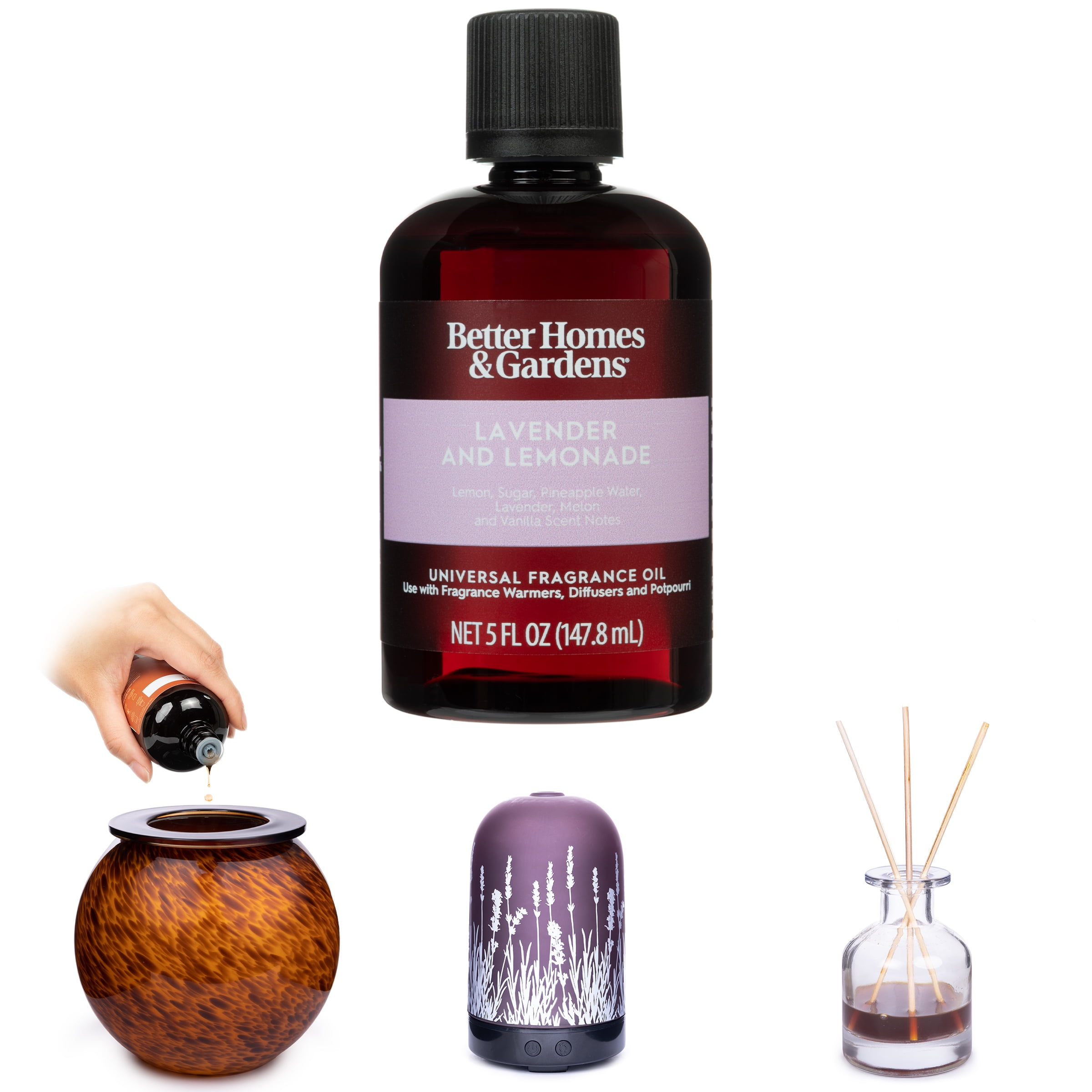 (3 pack) Better Homes & Gardens Universal Fragrance Oil, Lemonade & Lavender, 5 fl oz