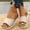 Beige, variant on Women's Mid-Heel Summer Slide Slippers Comfortable Wedge Sandals for Casual Beach Outings Fashionable Open Toe Platform Shoes(Red, 7)
