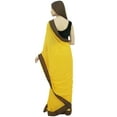 thumbnail image 3 of Atasi Indian Women's Traditional Yellow Georgette Casual Saree With Blouse Piece, 3 of 8