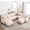 Beige:6 seats + 2 ottomans, variant on 7-Seat L-Shaped Modular Sectional Sofa with Storage Ottoman & USB, Modern Oversized Corner Couch for Living Room