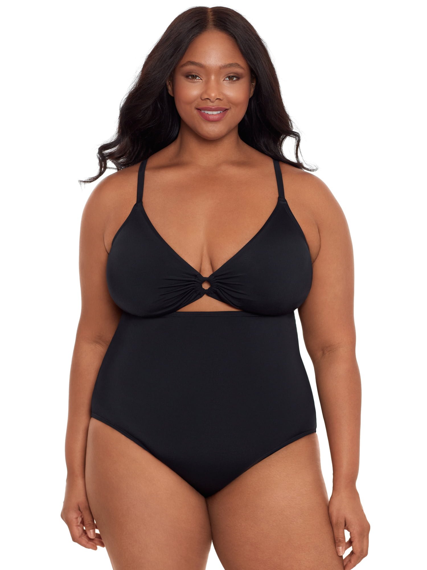 Orientalsk udslæt Smigre Time and Tru Women's and Women's Plus Size O Ring One Piece Swimsuit -  Walmart.com