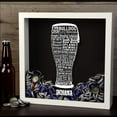 thumbnail image 4 of Torched Indiana Beer Cap Shadow Box Wall Mount Decor 13"x13"x3" Black, 4 of 8