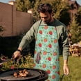 thumbnail image 4 of Strawberry Plants Fruit Flower Leaf Green Apron-Garden Aprons for Women with Pockets-Cotton Linen Waterproof Kitchen Cooking Gardening Aprons Adjustable for Kitchen,Cooking,BBQ and Salon 33x27 Inch, 4 of 7