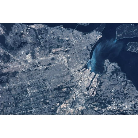 Satellite view of Tacoma, Pierce County, Washington State, USA Print Wall (Best Views In Washington State)
