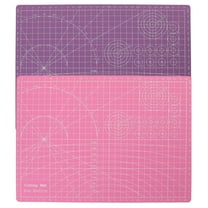 FRCOLOR  2 Pcs Sewing Ruler Engraving Cutting Mats Pink Quilting Supplies