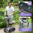 thumbnail image 4 of COSYWILL Steerable Knee Scooter,Economy Knee Walker,All Terrain Foldable Medical Scooter for Foot Injuries Crutches Alternative,Purple, 4 of 7