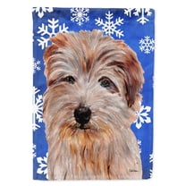 Norfolk Terrier Winter Snowflakes Garden Flag