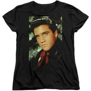 Womens: Elvis Presley - Red Scarf Ladies T-Shirt Size M
