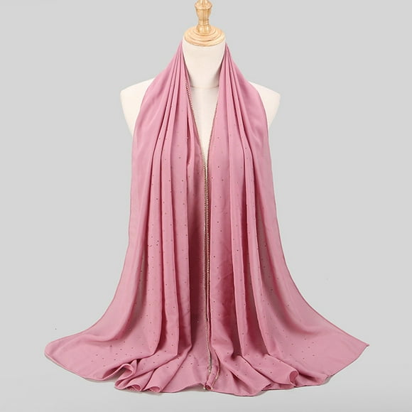 Pxiakgy Chiffon Hijab Scarf Head Wrap Lightweight Scarves for Women Pashmina Shawls and Wraps for Evening Dresses Solid Color Women's Soft Chiffon Headscarf Spring Summer Long Shawl Muslim Hijab