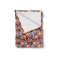 thumbnail image 2 of Animal Soft Flannel Fleece Throw Blanket, Modern Art Pattern for Lovers Circular Hexagonal Elements, Cozy Plush for Indoor and Outdoor Use, 50" x 60", Multicolor, by Ambesonne, 2 of 6