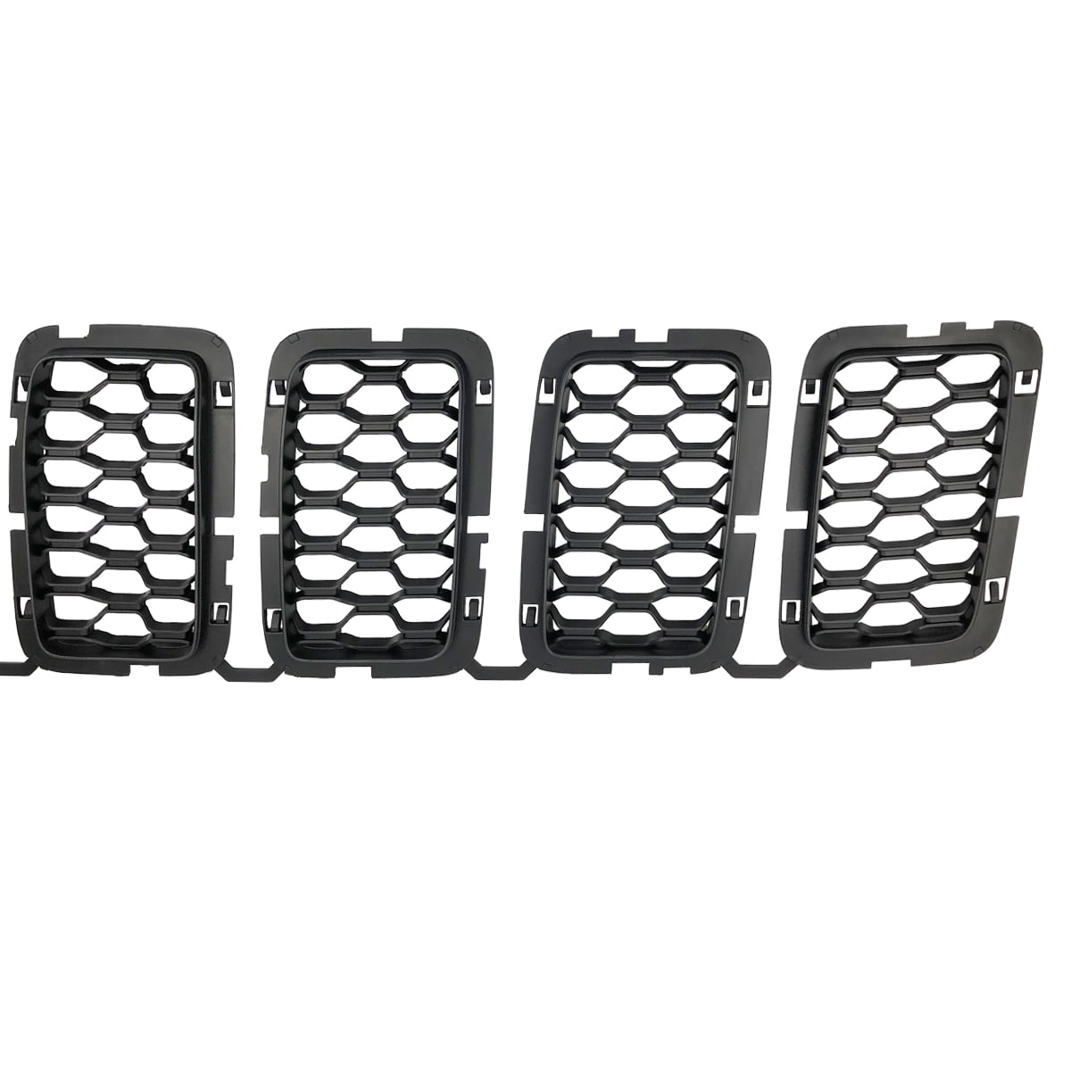 XBEEK Matte Black Honeycomb Front Grill Inserts Mesh Grille Fits