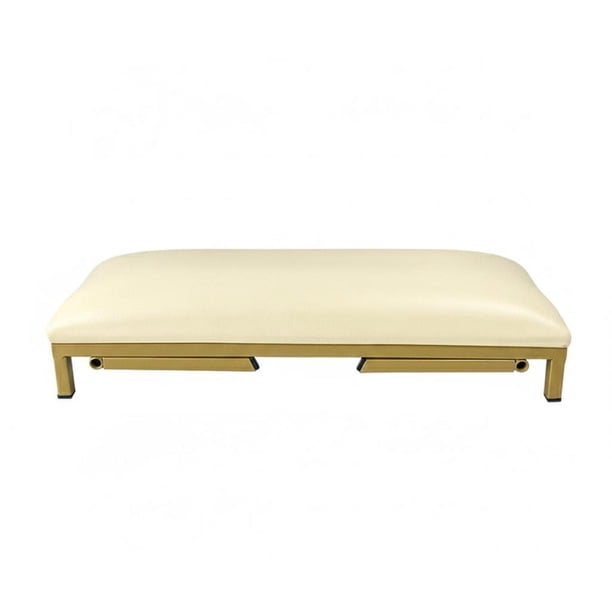 Reposabrazos De Altura Ajustable, Portátil Y Plegable, Para Manicura, Almohada Plegable Que Ahorra Espacio Para Uso Doméstico, Color Crema Y Reposamanos individual de color amarillo crema