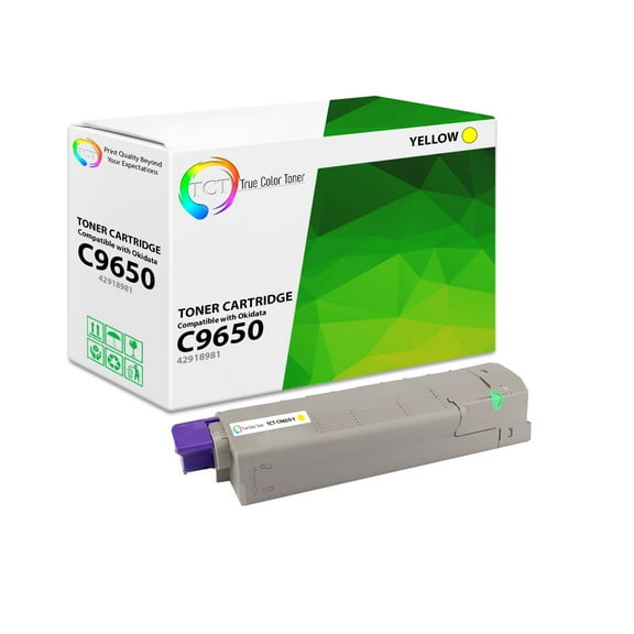 TCT C9650 Yellow Toner Cartridge - Premium Compatible Replacement for Okidata C9650 42918981 Yellow