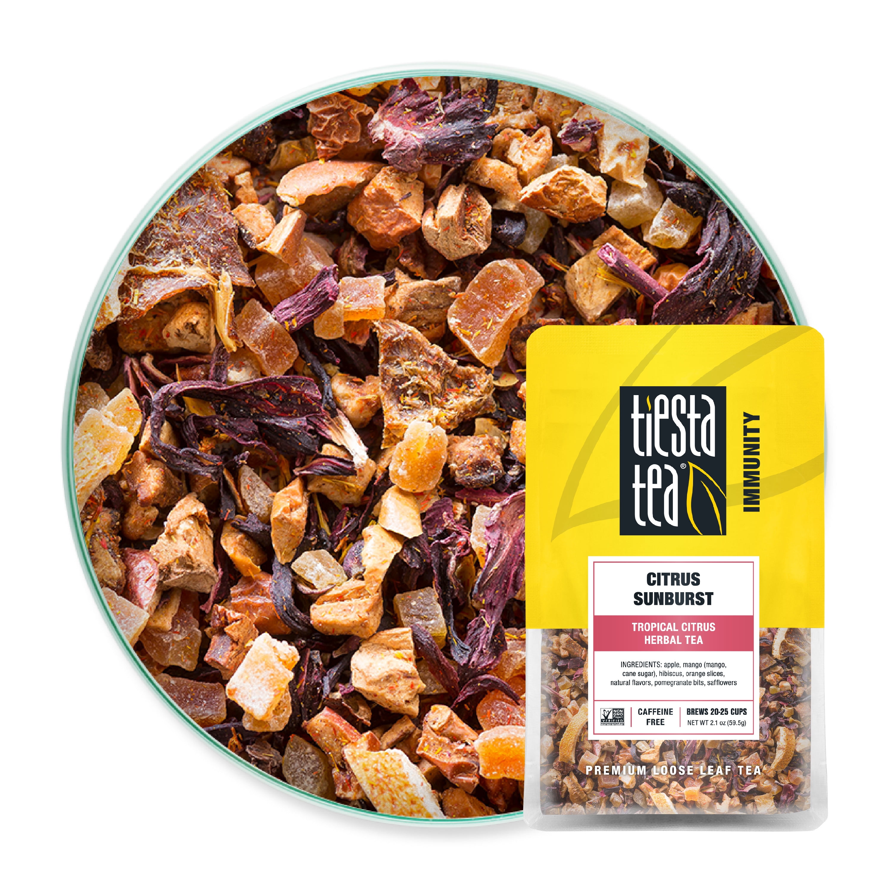 Tiesta Tea Citrus Sunburst, Tropical Citrus Loose Leaf Herbal Tea, 2.1 oz