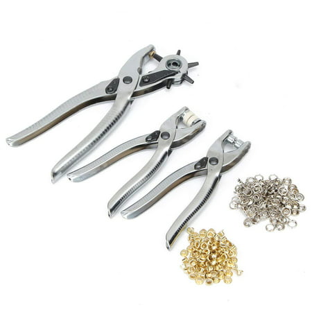 Punch Pliers Leather Hole Set with Grommet and Punches,
