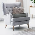 thumbnail image 5 of Kolbs Extra Large Recliner Cushion | Chic 2 Tone Velvet Cover | Memory Foam Seat Cushion, 5 of 8