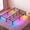 Black with LED Light, variant on Queen Bed Frame No Box Spring Needed, Platform Bed Frame with Upholstered Velvet Headboard, Wood Slat Support, Noise-Free, Smoky Grey