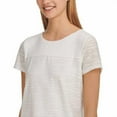 thumbnail image 3 of Calvin Klein Ladies' Stretch Textured Relaxed Fit Tee, X-Large, Soft White - NEW, 3 of 3