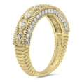 thumbnail image 2 of Dazzlingrock Collection 0.40 Carat (ctw) 14K Round Diamond Vintage Style Millgrain Wedding Stackable Band, Yellow Gold, Size 6.5, 2 of 4